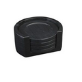 Coaster Caddy w/ 4 Coasters (Jet Black)